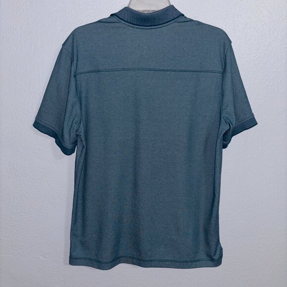 Tommy Bahama Polo Shirt Men's S Teal Blue Short Sleeve Embroidered‎ Marlin Logo - Picture 2 of 6